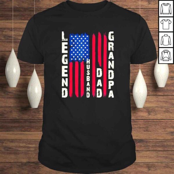 usa flag fathers day dad the legend husband dad grandpa shirt