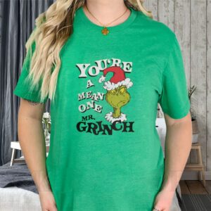 Dr. Seuss Christmas The Grinch You’re a Mean One Portrait T-Shirts