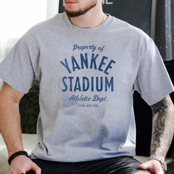 Men’s Mitchell & Ness Property of Yankee Stadium Grey Shirt