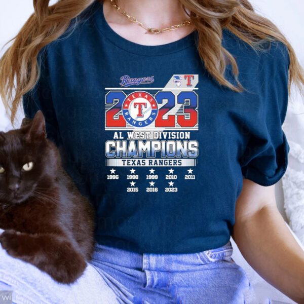 Texas rangers al west champs 2023 TShirt