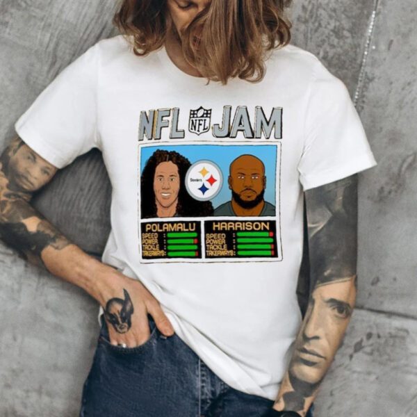 Troy Polamalu and James Harrison Pittsburgh Steelers Homage NFL Retired Jam Shirt