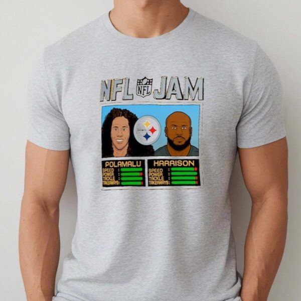 Troy Polamalu and James Harrison Pittsburgh Steelers Homage NFL Retired Jam Shirts