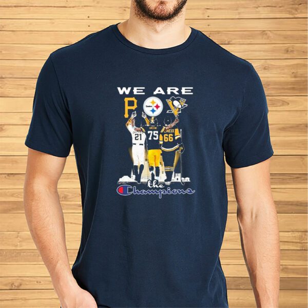 We Are The Champion Pittsburgh Sports Teams Clementa Greene And Lemieux Signatures Shirts