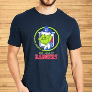 Funny Grinch I hate people but I love my New York Rangers Shirts