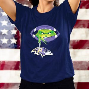 Grinch Ew People Baltimore Ravens Football Logo Christmas T-Shirts