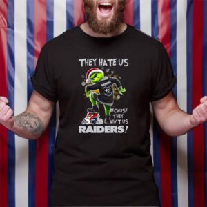 Grinch They Hate Us Because They Aint Us Las Vegas Raiders TShirt