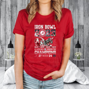 Iron Bowl 2023 Back To Back To Back To Back Alabama Crimson Tide 27 – 24 Auburn Tigers Saturday Nov 25 2023 Jordan-Hare Stadium T-Shirtt