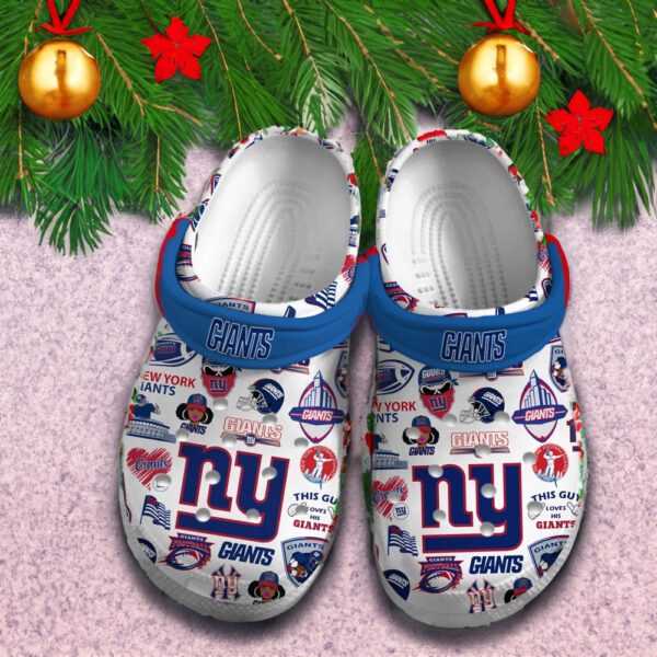 New York Giants Football This Guy Loves His Giants Clogs funny