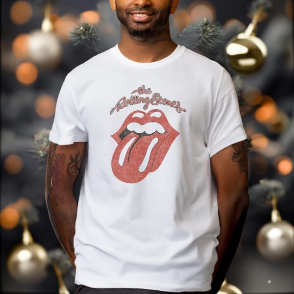 The Rolling Stones Shirts - Vintage Tongue White Amplified