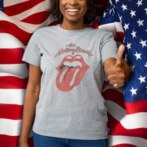 The Rolling Stones T-Shirt - Vintage Tongue White Amplified