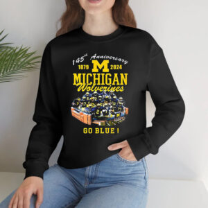 145th Anniversary 1879 2024 Michigan Wolverines Go Blue T-Shirtt