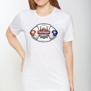 2023 Taxslayer Gator Bowl Clemson Tigers vs Kentucky Wildcats Helmet Head To Head T-Shirt