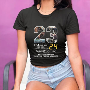 23 Years Of 2001 – 2024 Jack Bauer Kiefer Sutherland Thank You For The Memories T-Shirt1