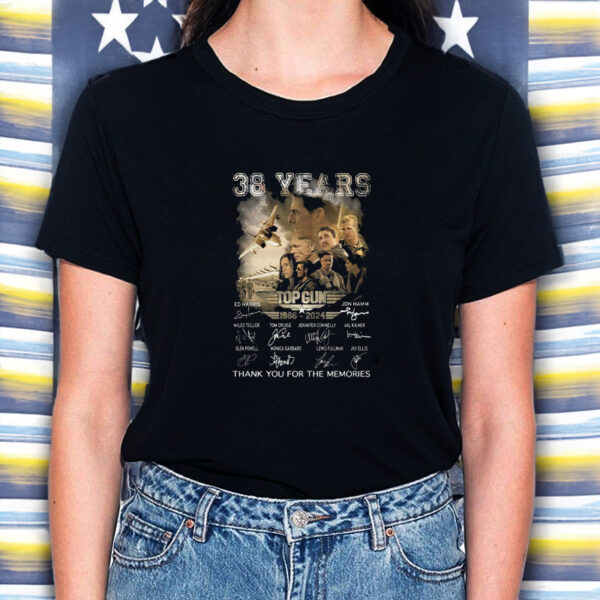 38 Years 1986 – 2024 Top Gun Thank You For The Memories T-Shirt