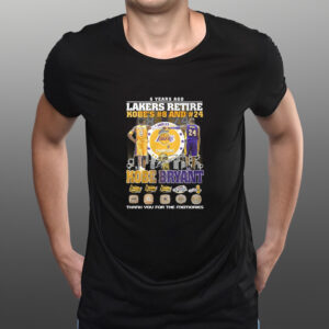 6 Years Ago Lakers Retire Kobe’s 8 And 24 Kobe Bryant Thank You Shirts