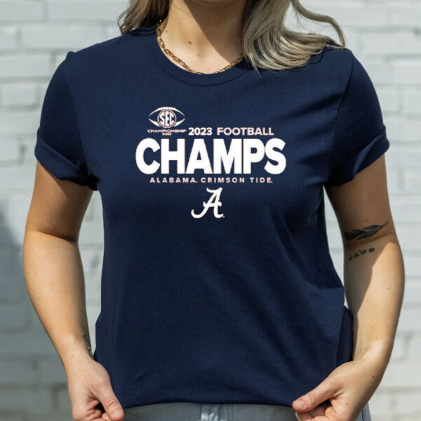 Alabama Crimson Tide Blue 84 2023 Sec Football Conference Champions Locker Room T-Shirtt