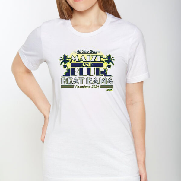 Beat Bama All The Way Maize And Blue T-Shirt