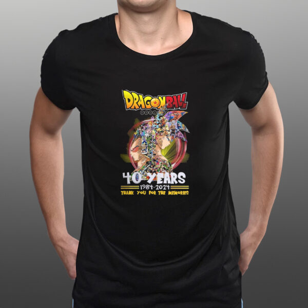 Dragon Ball 40 Years 1984 – 2024 Thank You For The Memories T-Shirts