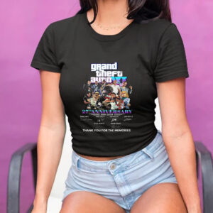 Grand Theft Auto VI 27th Anniversary 2001 – 2024 Thank You For The Memories T-Shirts