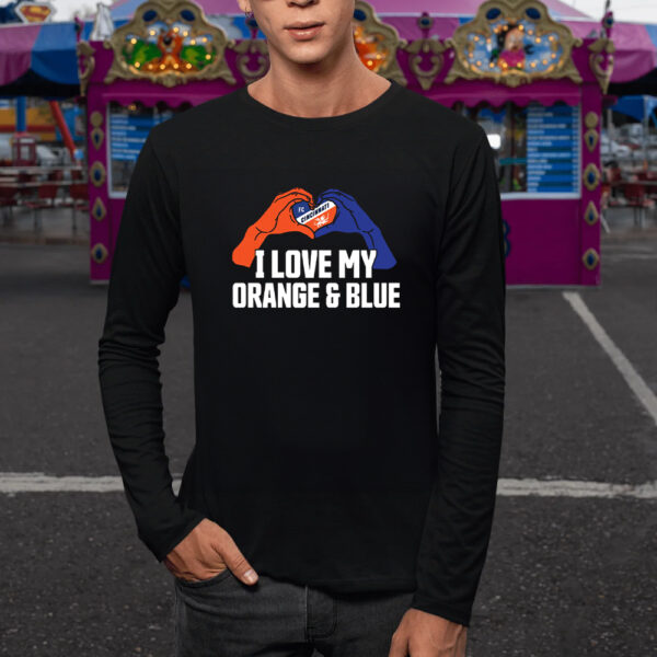 I LOVE MY ORANGE AND BLUE SHIRT