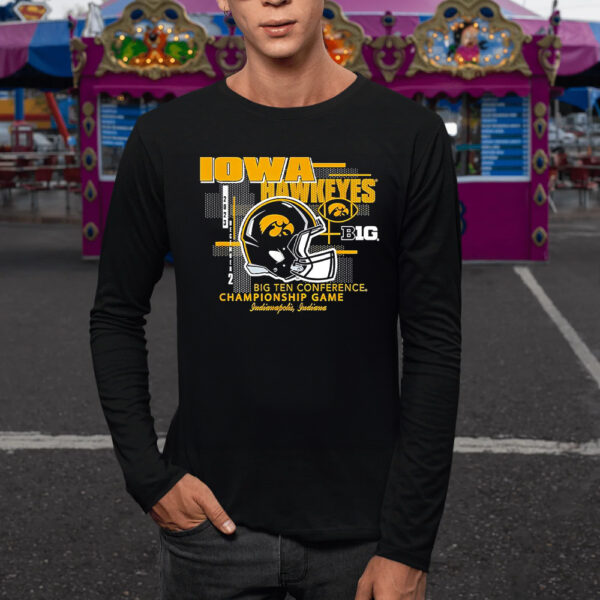 Iowa Hawkeyes Big Ten Championship 2023 Football Helmet TShirt