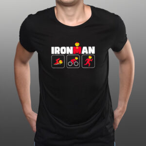 Iron man swimming cycling and running icon shirts