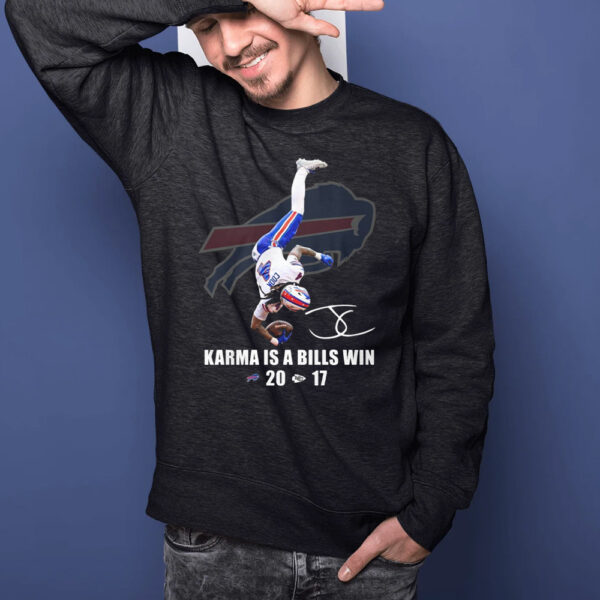 James Cook Karma Is A Bills Win Shirt