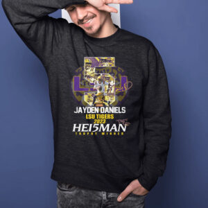 Jayden Daniels LSU Tigers 2023 Hei5man Trophy Winner T-Shirts