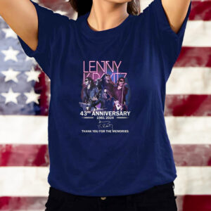 Lenny Kravitz 43rd Anniverasry 1981 – 2024 Thank You For The Memories T-Shirt