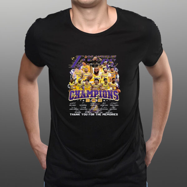 Los Angeles Lakers Champions 2023 Thank You For The Memories T-Shirt