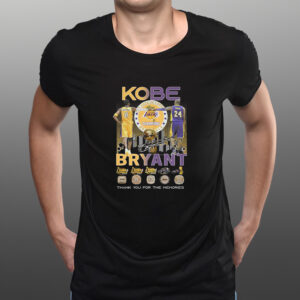 Los Angeles Lakers Champions NBA Finals Kobe Bryant Thank You For The Memories T-Shirts