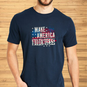 MAKE AMERICA BIDENLESS STENCIL TEE SHIRTs