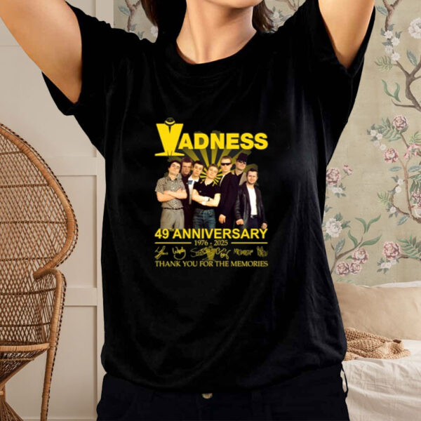 Madness 49th Anniversary 1976 – 2025 Thank You For The Memories T-Shirt1