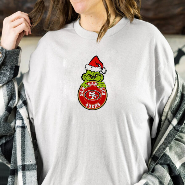 Santa Grinch San Francisco 49ers Christmas Sweater Hoodie Shirt