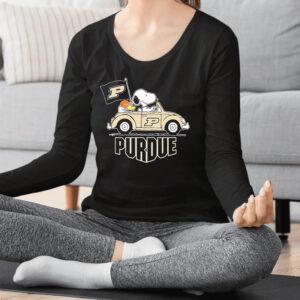 Snoopy and Woodstock Driving Car Purdue Boilermakers 2023 Shirt