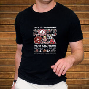 Southeastern Conference 2023 Champions Alabama Crimson Tide 27 – 24 Georgia Bulldogs T-Shirt