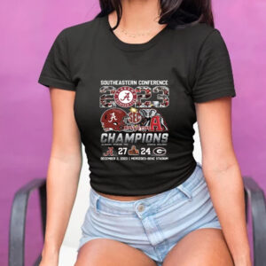 Southeastern Conference 2023 Champions Alabama Crimson Tide 27 – 24 Georgia Bulldogs T-Shirts