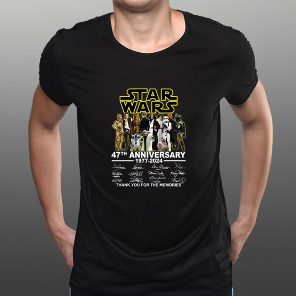 Star Wars 47th Anniversary 1977 – 2024 Thank You For The Memories T-Shirts