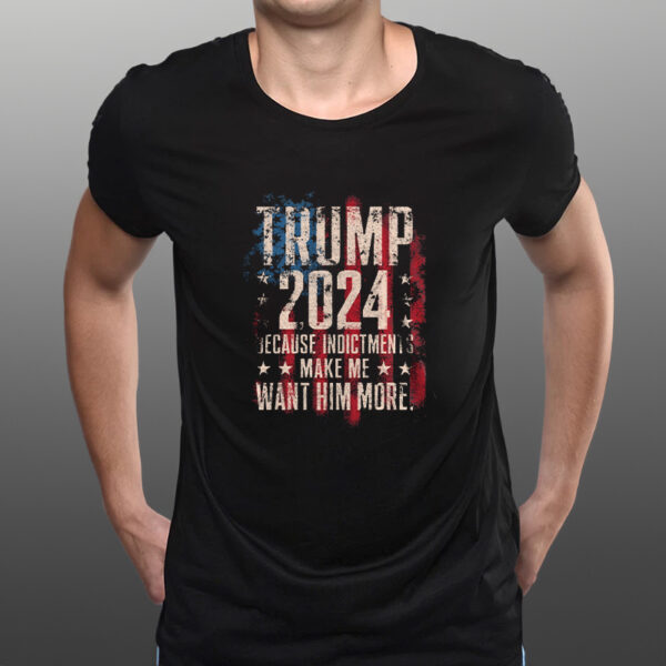 TRUMP 2024 INDICTMENT FLAG TEE SHIRTs