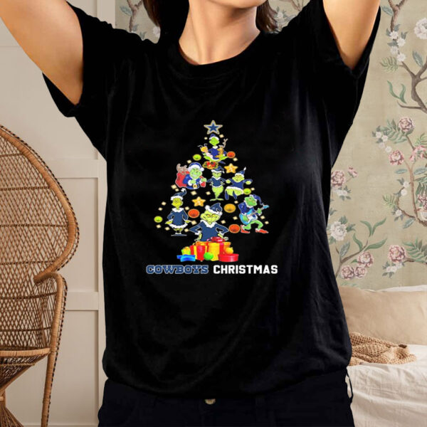 The Grinch Xmas Tree Dallas Cowboys Christmas Shirts