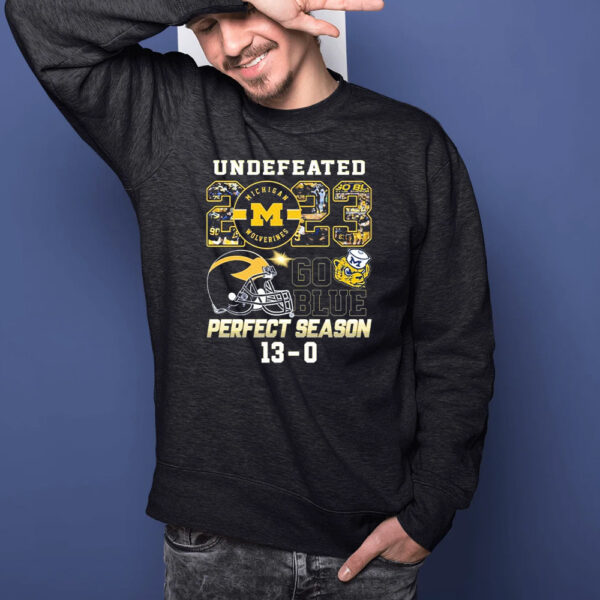 University Of Michigan Undefeated 2023 Go Blue Perfect Season 13-0 T-Shirtt