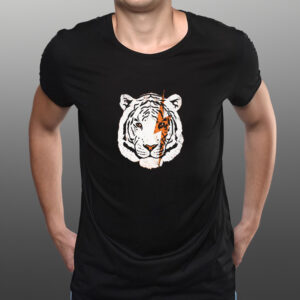 WHITE TIGER LIGHTNING BOLT TIE-DYE T-SHIRT