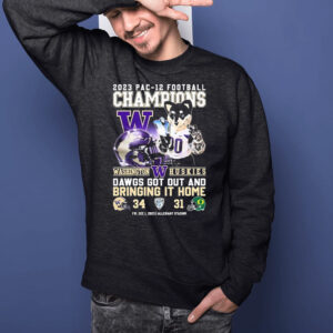 Washington Huskies 2023 PAC-12 Football Champions Dawgs Got Out And Bringing It Home T-Shirts