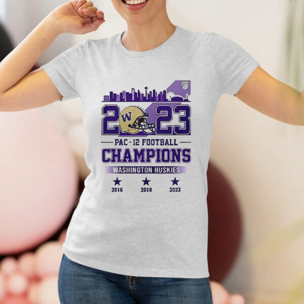 Washington Huskies 2023 Pac 12 Football Champions Shirts