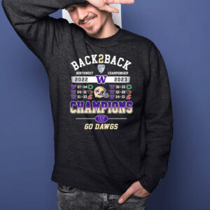 Washington Huskies Back 2 Back Pac-12 Champions Go Dawgs T-Shirts