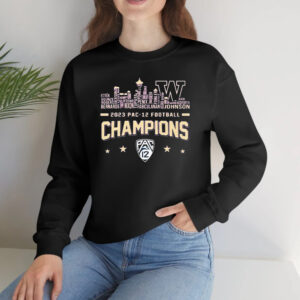 Washington Huskies Skyline Players Name 2023 PAC-12 Football Champions T-Shirts