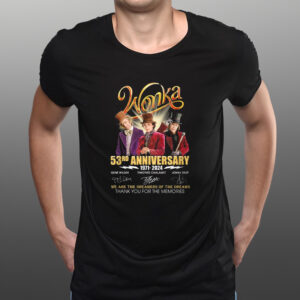 Wonka 53rd Anniverasry 1971 – 2024 Thank You For The Memories T-Shirts