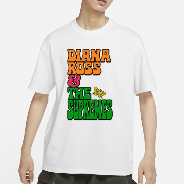 Diana Ross And The Supremes Stacked Butterfly T-Shirt