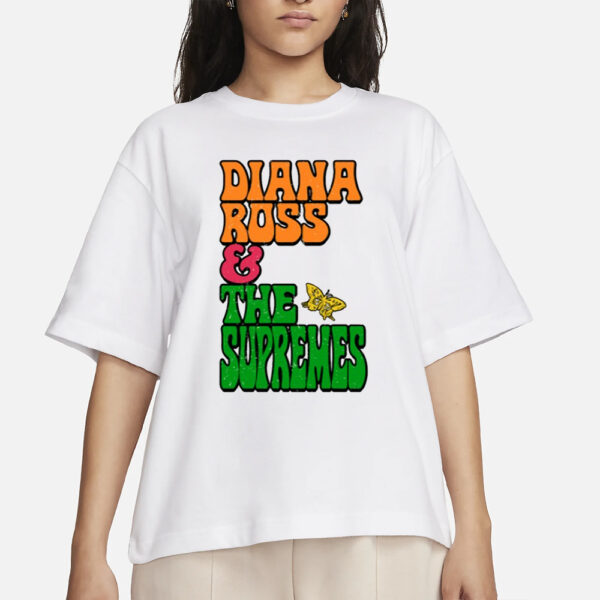 Diana Ross And The Supremes Stacked Butterfly T-Shirts