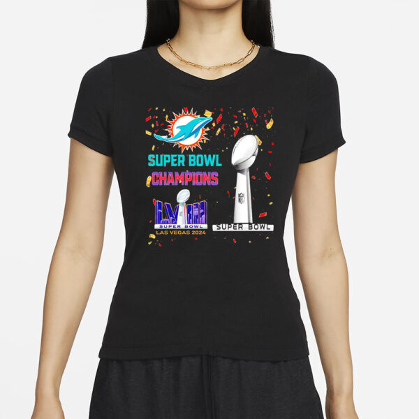 Dolphins Super Bowl Champions LVIII Las Vegas 2024 T-Shirts